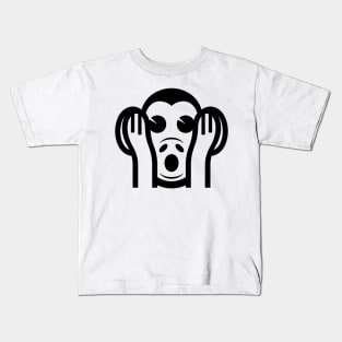 3 Wise Monkeys Kikazaru 聞かざる Hear NO Evil Emoji Kids T-Shirt